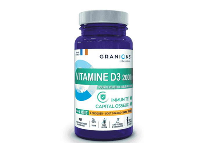 Granions Vitamine D3 2000UI x30 comprimés à croquer Granions