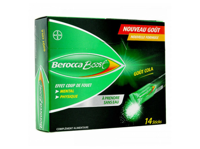 Boost 14 Sticks Berocca Goût Cola Bayer