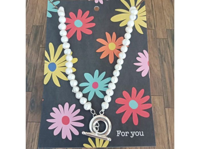 Collier argent et perles d'eau douce