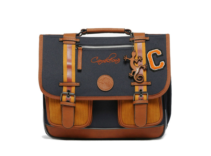 Caméléon Vintage Urban Cartable 35cm Mustard Badges