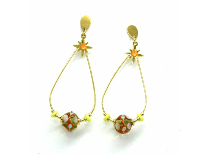 Boucles d'oreilles Citrus Coral