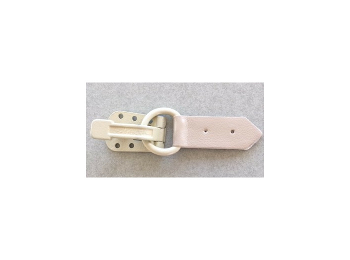 Attache, crochet fourrure beige