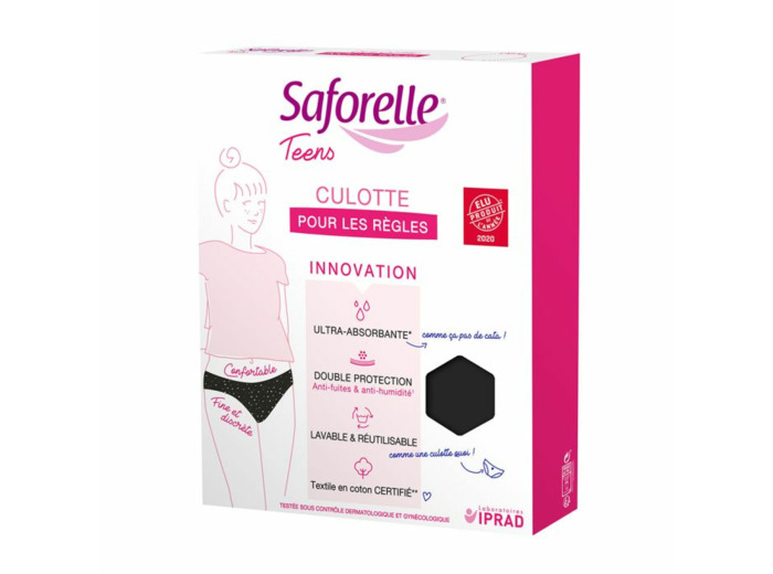 Culotte Ultra-absorbante 1ères règles 14 ans Teens Saforelle