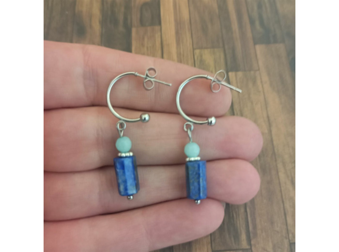 Créoles Lapis Lazuli