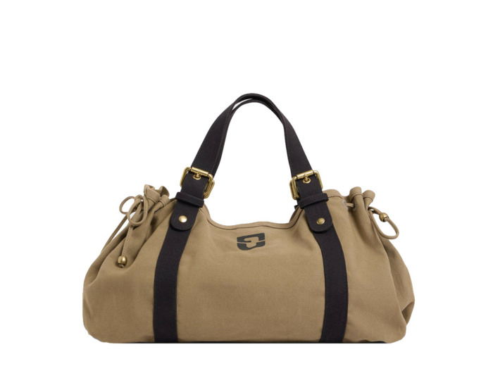 Gérard Darel Le 24 Heures Sac à main en toile Kaki Noir