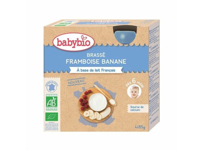 Gourde Brasse Framboise Banane Bio Des 6 Mois 4x85g Babybio
