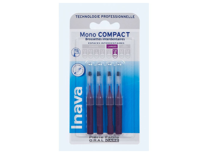 Brossettes Interdentaires 1.8mm Violet X4 Mono Compact Inava