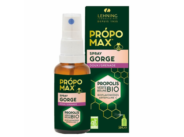 Spray gorge doux/grenade Bio 30ml Própomax Lehning