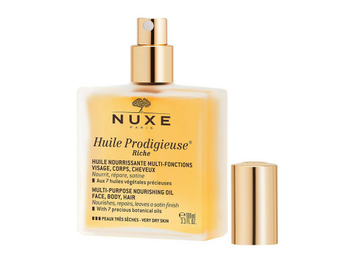 Huile Riche 100ml Huile Prodigieuse Visage Corps Et Cheveux Peaux Tres Seches Nuxe