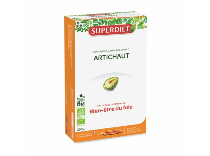 Artichaut Bio Bien-etre Du Foie 20 Ampoules 15ml Superdiet