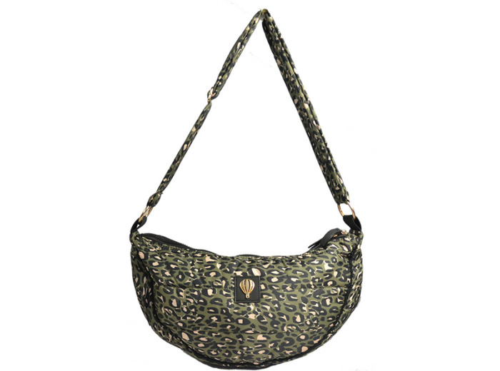 Le Voyage En Panier Fauvi Sac Besace Doudoune Léopard Kaki