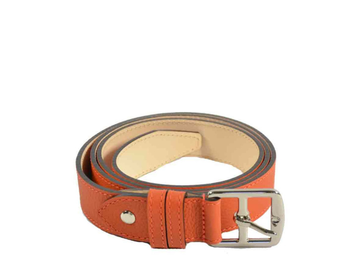 Berthille Ceinture A Chape Cuir Ajustable Orange