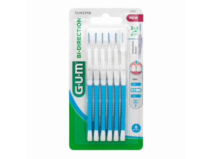 Brossettes Interdentaires 0.9mm X6 Proxabrush Bi-direction Gum