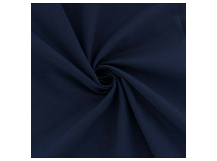 Tissu voile de coton marine
