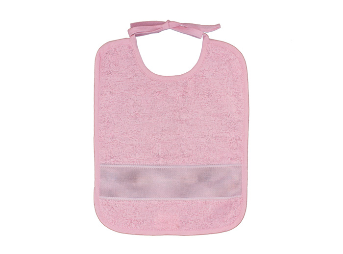 Bavoir à broder - rose