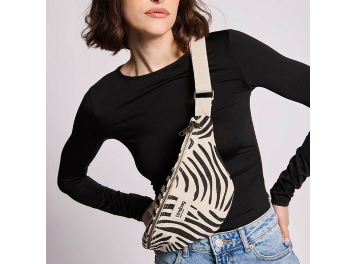 Hindbag Olivia Banane Zèbre Ecru