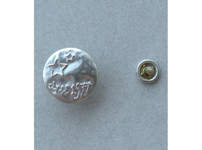 Bouton Jeans Since métal argent