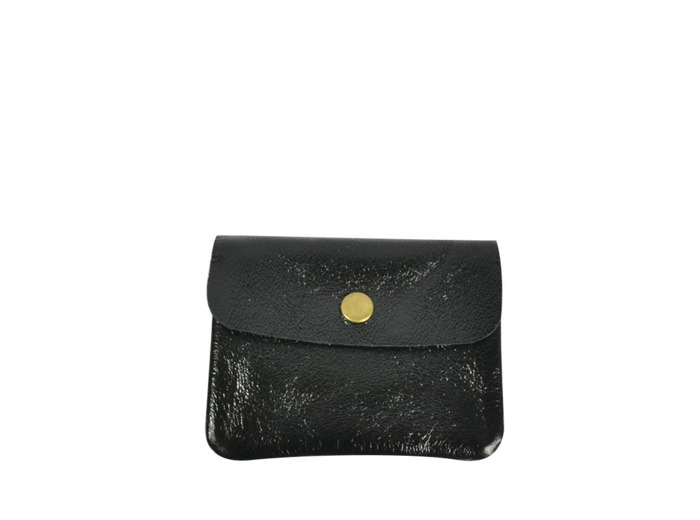 Farfouillette Porte-monnaie compact Cuir PM Noir