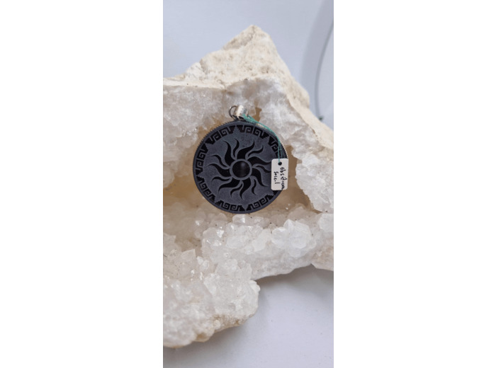 Pendentif obsidienne soleil LPG011221