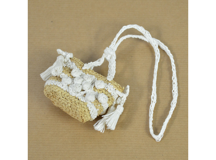 Gerard Darel Charm 24 Bijoux de sac Raphia Blanc
