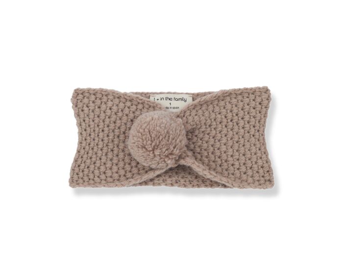 Bandeau laine Vieux rose Ona