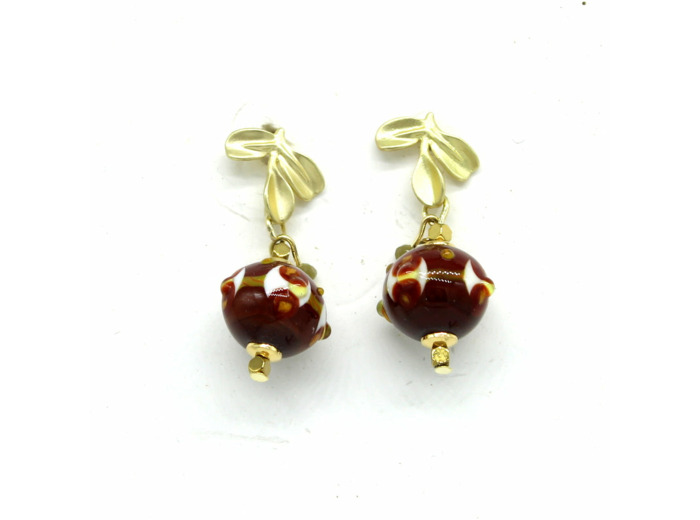 Boucles d'oreilles fleurs Murano Soryne