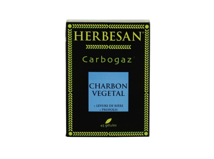 Carbogaz Ballonnement Charbon Vegetal x45 gélules Herbesan