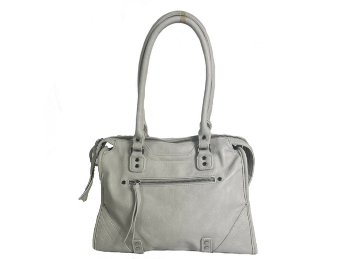 Farfouillette Sac Shopping Aux Détails Métalliques Gris