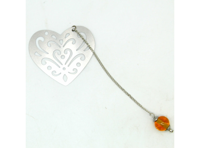 Marque-page coeur topaz