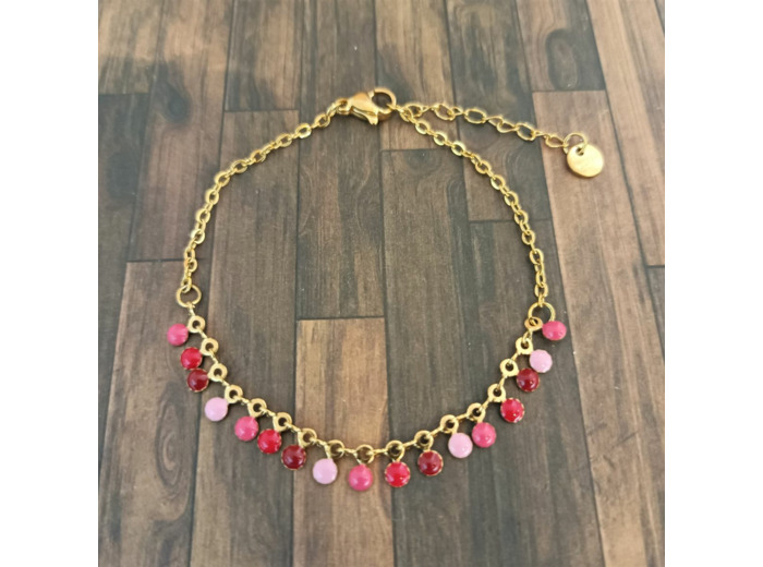 Bracelets en acier inox rose/rouge/doré