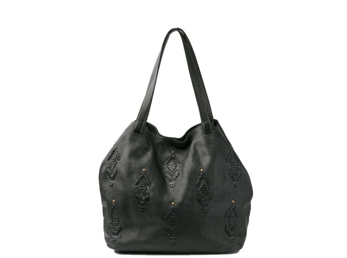 Biba Bayron Sac Shopping Motifs Tribaux Negro