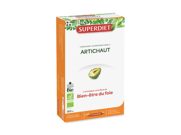 Artichaut Bio Bien-etre Du Foie 20 Ampoules 15ml Superdiet