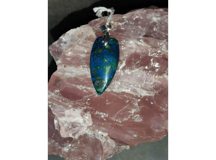 Pendentif Agate bleue OLPA932