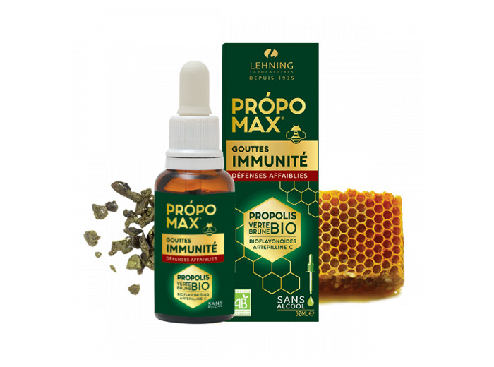 Gouttes immunité Sans alcool Bio 30ml Própomax Lehning