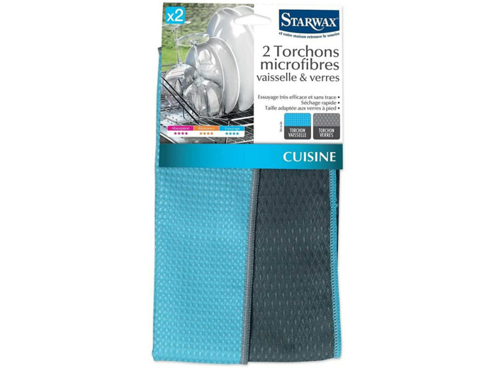 Chiffon micro fibres Starwax TORCHONS VERRE A VAISSELLE