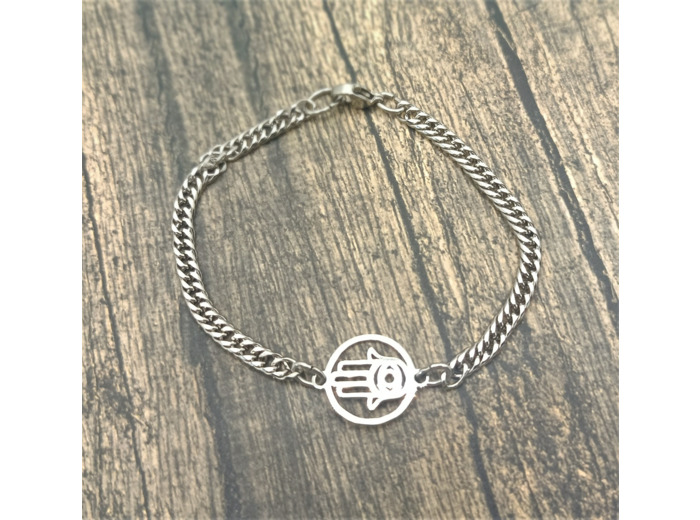 Bracelet- chaîne main de Fatma en acier inox