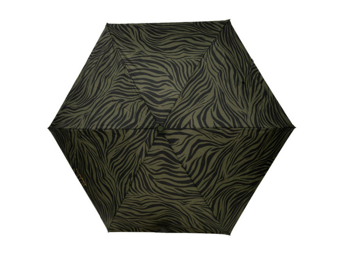 Isotoner Parapluie compact Mini Slim Manuel Zèbre Kaki