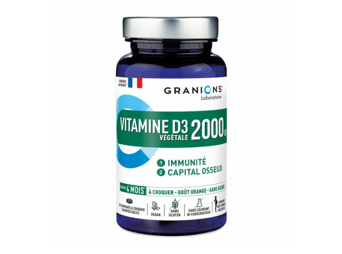 Granions Vitamine D3 2000UI x30 comprimés à croquer Granions