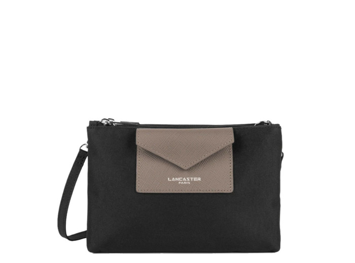 Lancaster Smart Kba Petit Sac Trotteur 2 compartiments 516-27 Noir Taupe