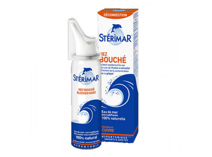 Spray Nez Bouche Hypertonique enrichie en cuivre 100ml Enfants et adultes Sterimar