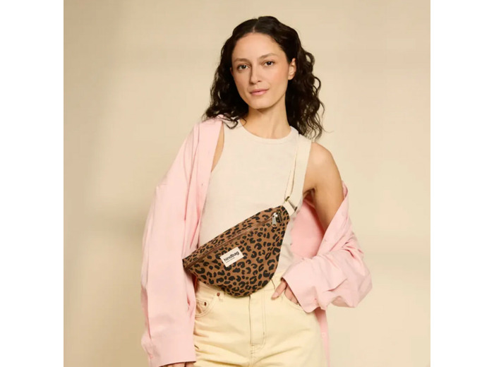 Hindbag Olivia Banane Léopard Cannelle