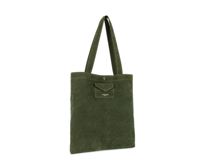 Lancaster Suedine KBA Tote Bag Kaki