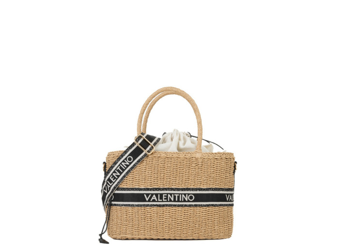 Valentino Boho Petit Sac Panier Porté Main Natural/Nero