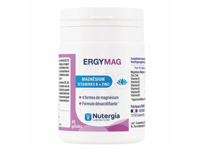 Ergymag 45 Gélules Magnésium Vitamines B + Zinc Nutergia