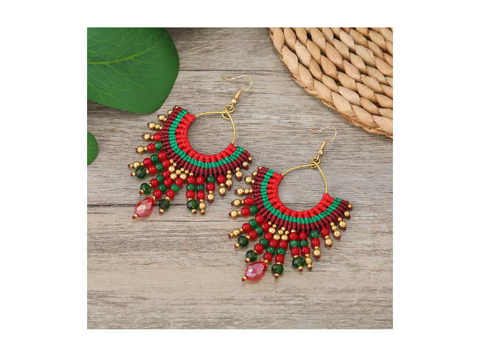 Boucles d'oreilles tissées à la main 5