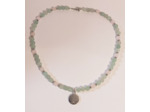 Collier en aventurine/quartz rose arbre de vie