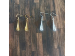 Boucles d'oreilles gouttes doré ou argenté