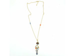 Collier pampilles bleu Zeline