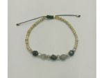 Bracelet jade verte argenté
