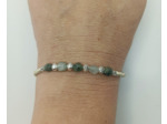 Bracelet jade verte argenté